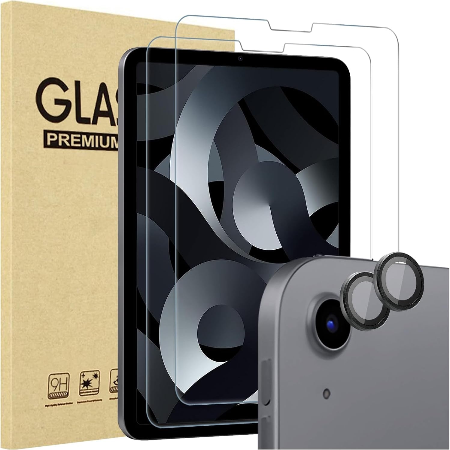 ProCase Screen Protector/Camera Lens Protector for iPad Air 5th/4th Gen Grey