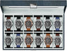 12 Slot Watch Box Organizer for Men with Glass Lid