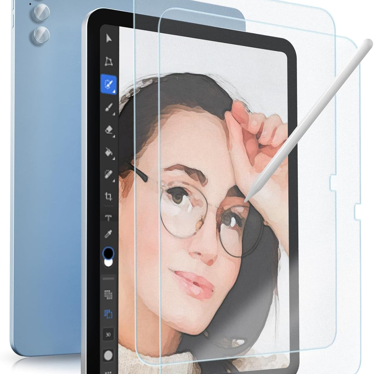 ProCase Tempered Paper Screen Protector for iPad (A16) 11th/10th Gen with 3 Pack Camera Lens Protector
