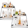 ProCase Wood Triangle Bathroom Counter Organizer 2 Tier White