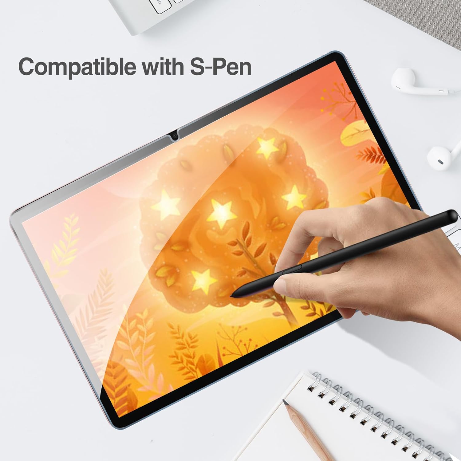 ProCase HD Clear Screen Protectors for Galaxy Tab S9 FE Plus/Tab S9 Plus