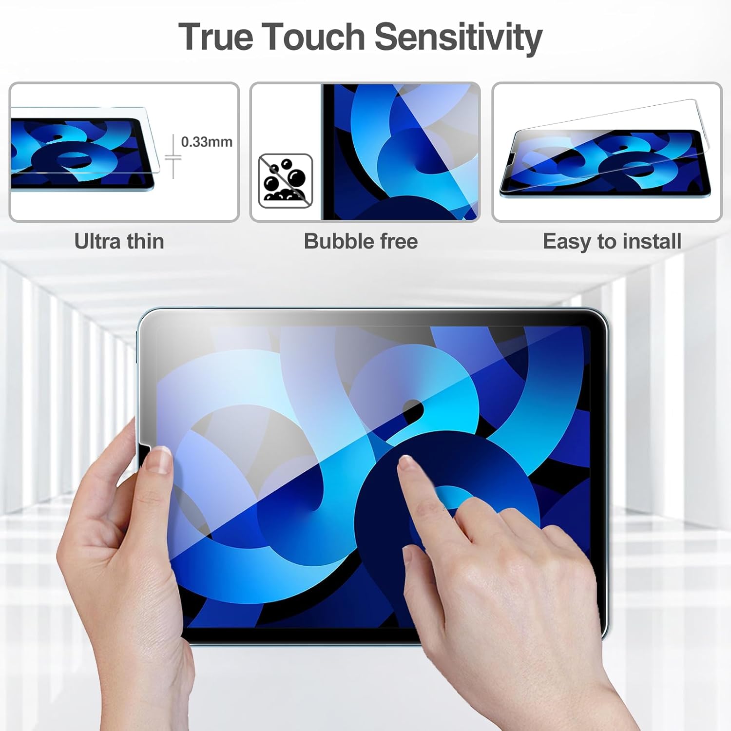 ProCase Screen Protector/Camera Lens Protector for iPad Air 5th/4th Gen Blue