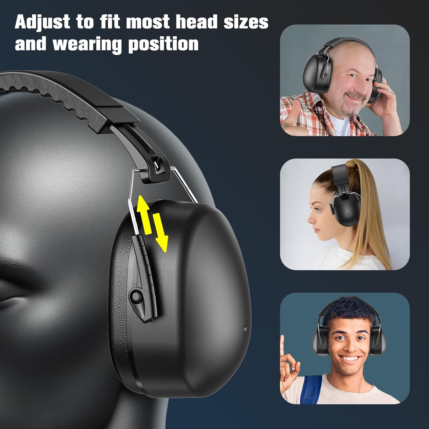 ProCase SNR 32dB Noise Reduction Ear Muffs Black