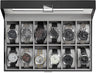 12 Slot Watch Box Organizer for Men with Glass Lid