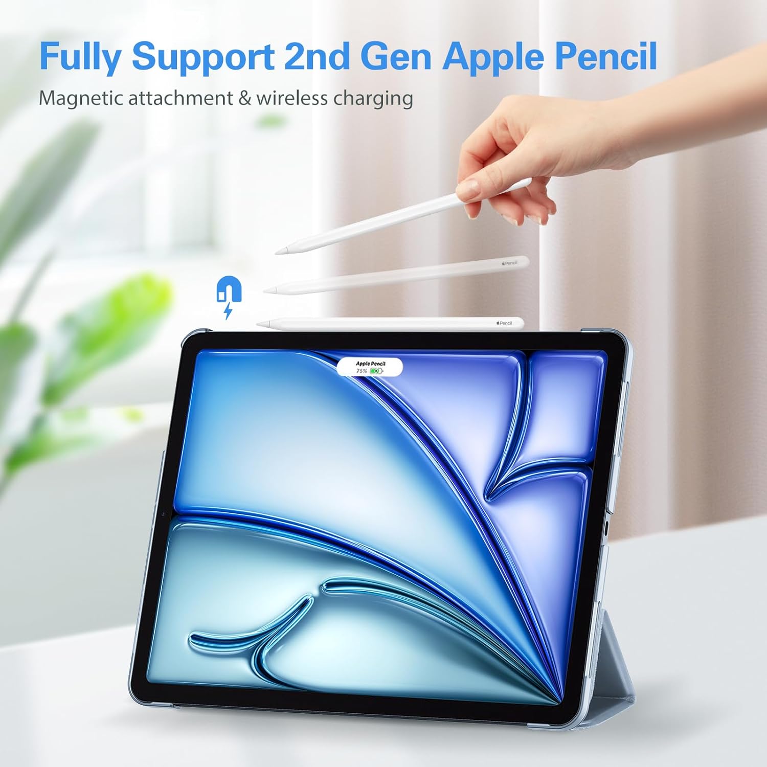 ProCase Slim Case for iPad Air 13" M2 2024/ iPad Pro 12.9" 3-6th Gen Airblue