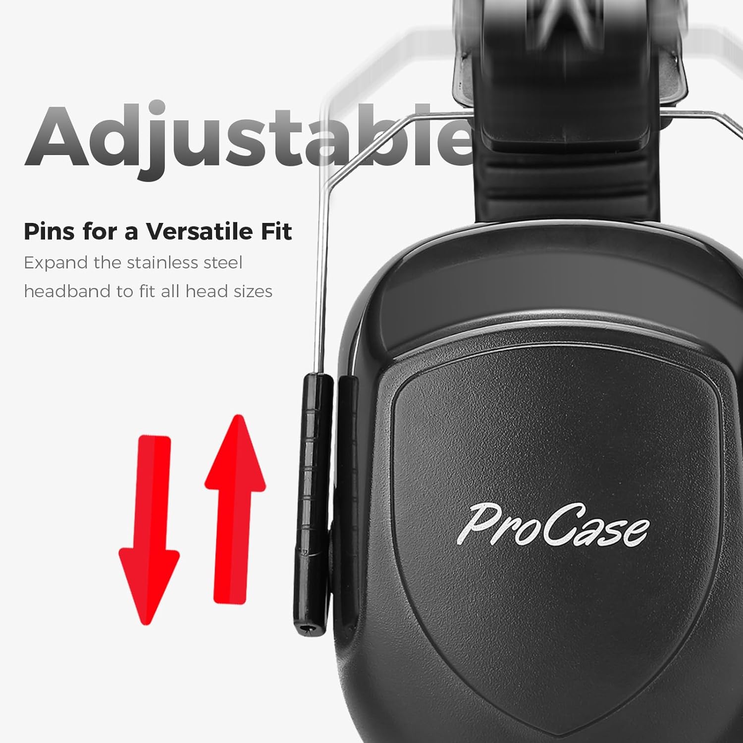 ProCase Noise Reduction Ear Muffs Black 4 Pack