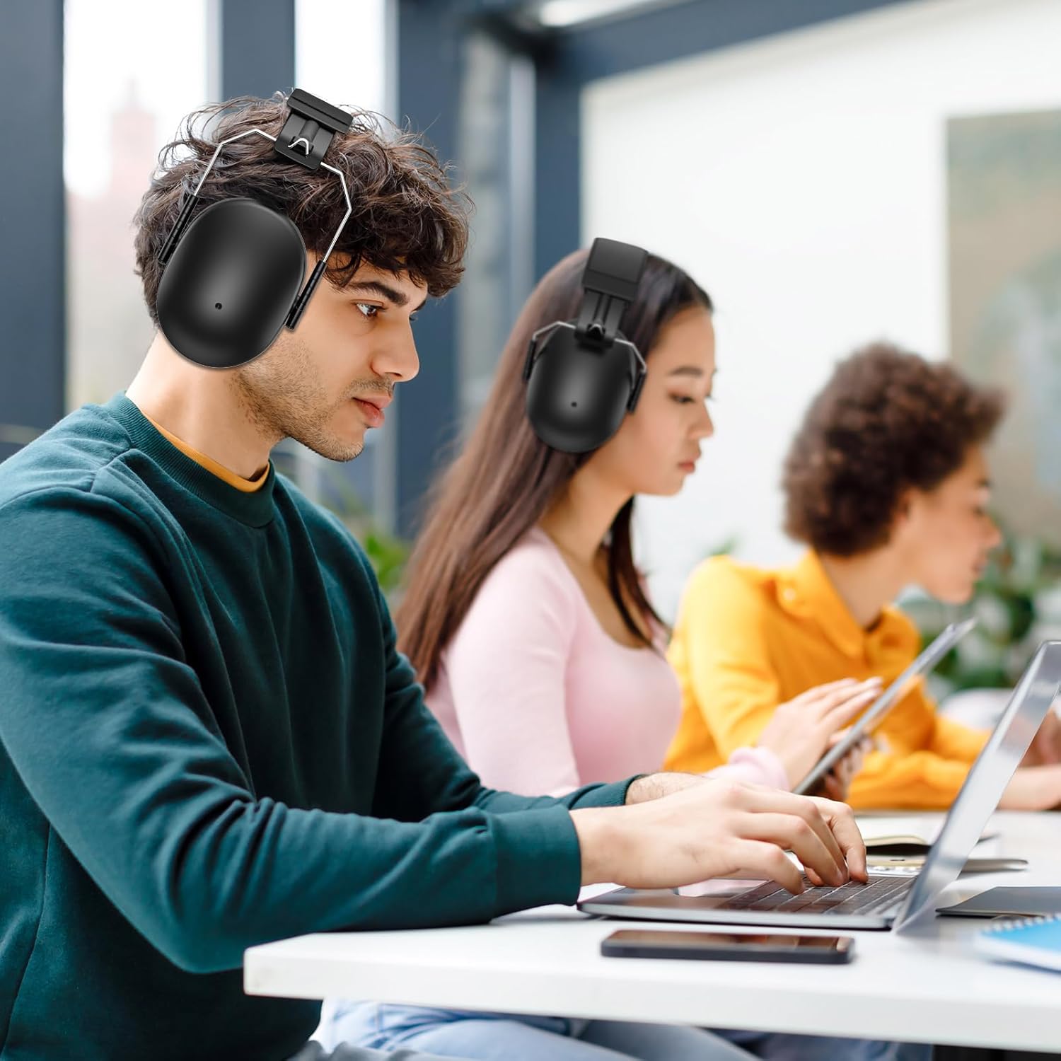 ProCase SNR 32dB Noise Reduction Ear Muffs Black