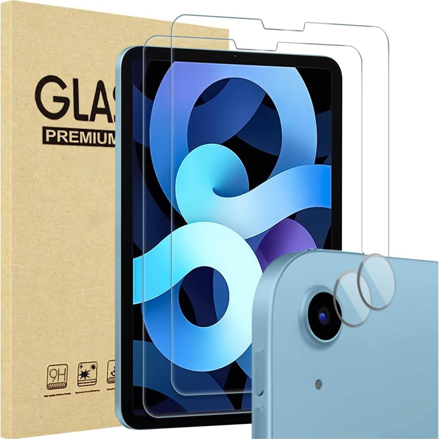 ProCase Screen Protector for iPad Air 5th/4th with Camera Lens Protector Clear