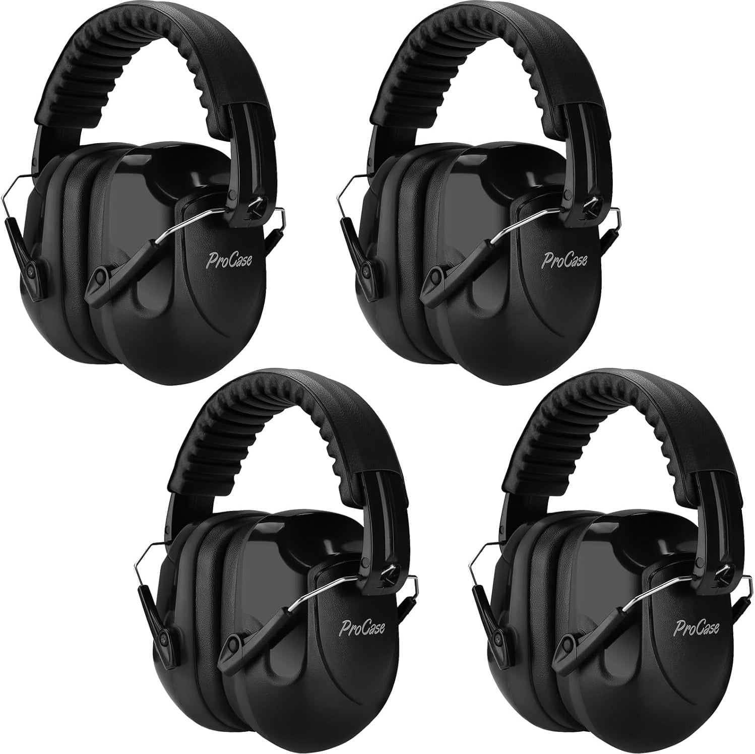 ProCase Noise Reduction Ear Muffs Black 4 Pack