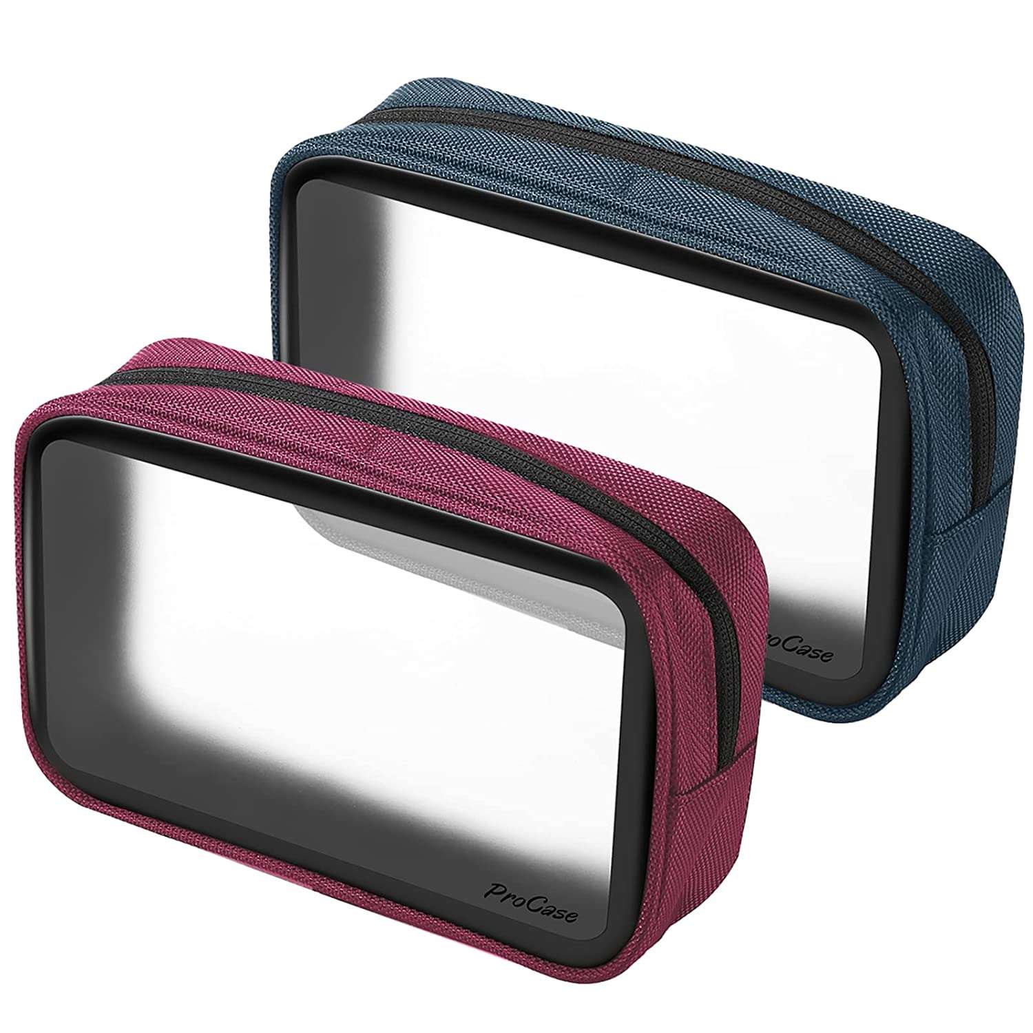 (2 Pack) TSA Approved Matte Clear Travel Toiletry Bag | ProCase