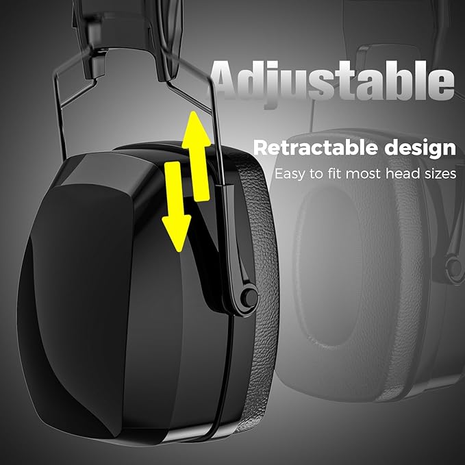 ProCase Extra Large SNR 37dB Noise Cancelling Headphones Black