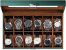 12 Slot Watch Box Organizer for Men with Glass Lid