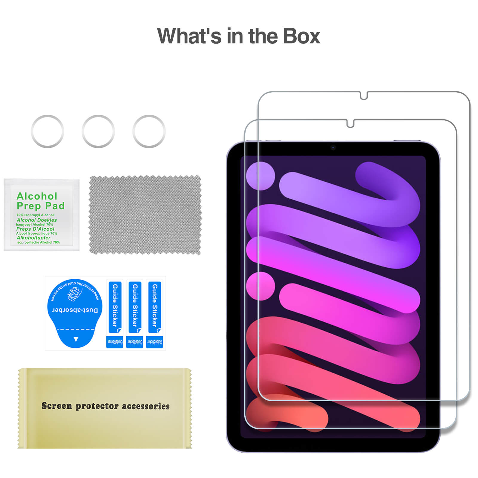ProCase Screen Protector for iPad Mini 6 8.3 inch 2021 with 3 Camera Lens Protector