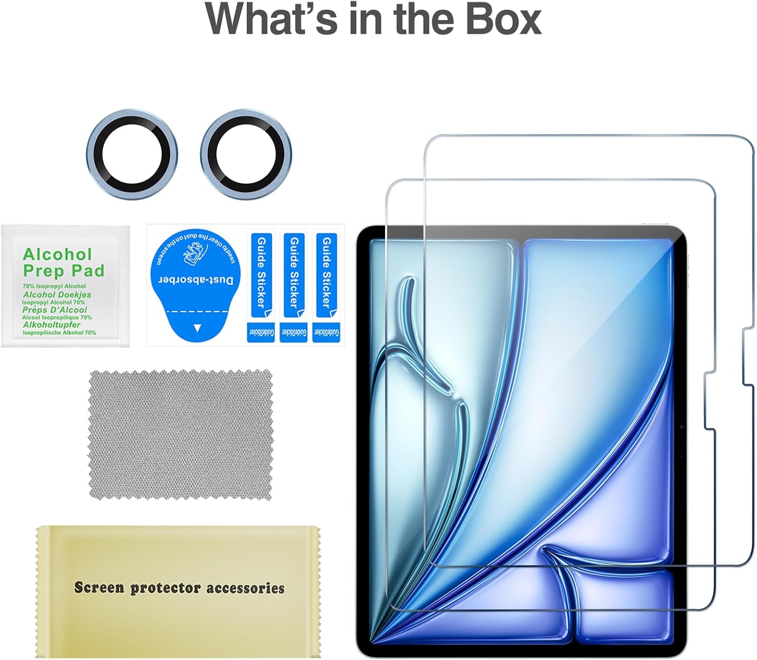 ProCase HD Screen Protector for iPad Air 13" 2024 M2 with Camera Lens Protector
