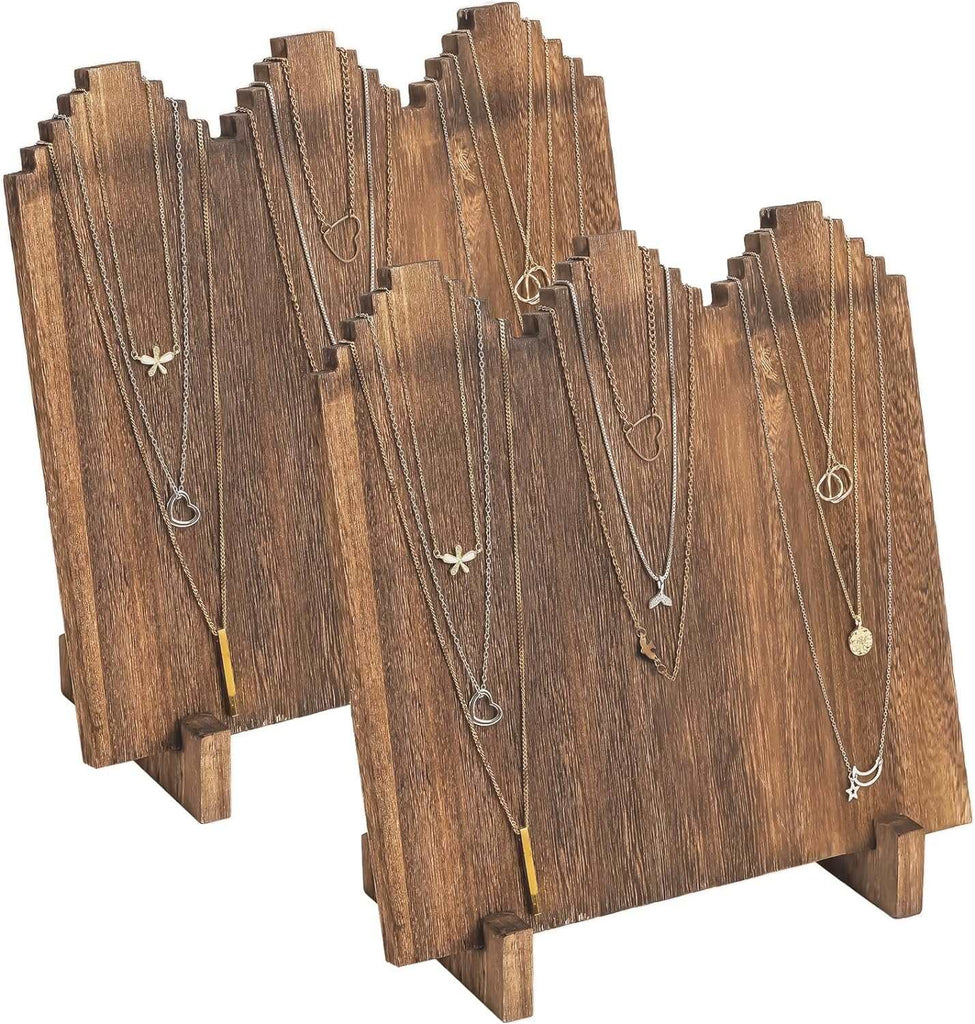 (1 Pack / 2 Pack) Wooden Necklace Display Stand Holder | Lolalet