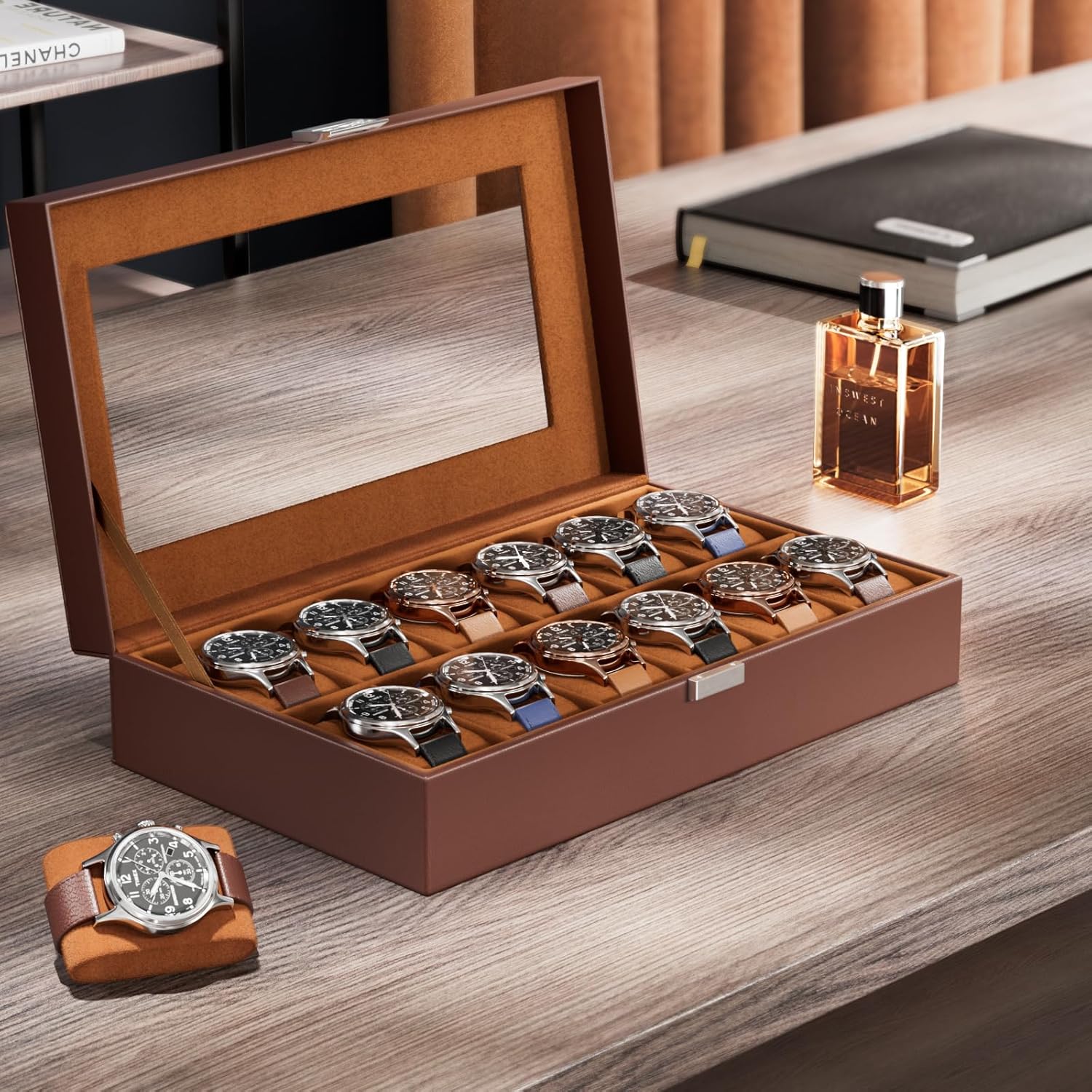 12 slot watch box best sale