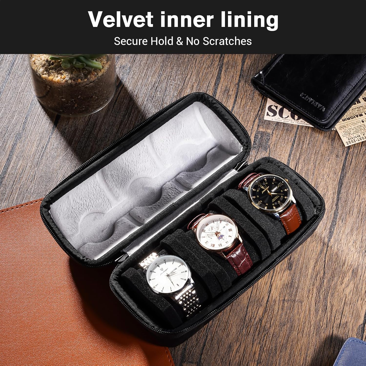 ProCase Watch Travel Case for Men Women 3 Slot