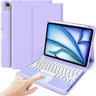 iPad Air 11" M4/M3/M2 & iPad Air 10.9" 4th/5th Gen Detachable Keyboard Case with Trackpad & Pencil Holder Purple
