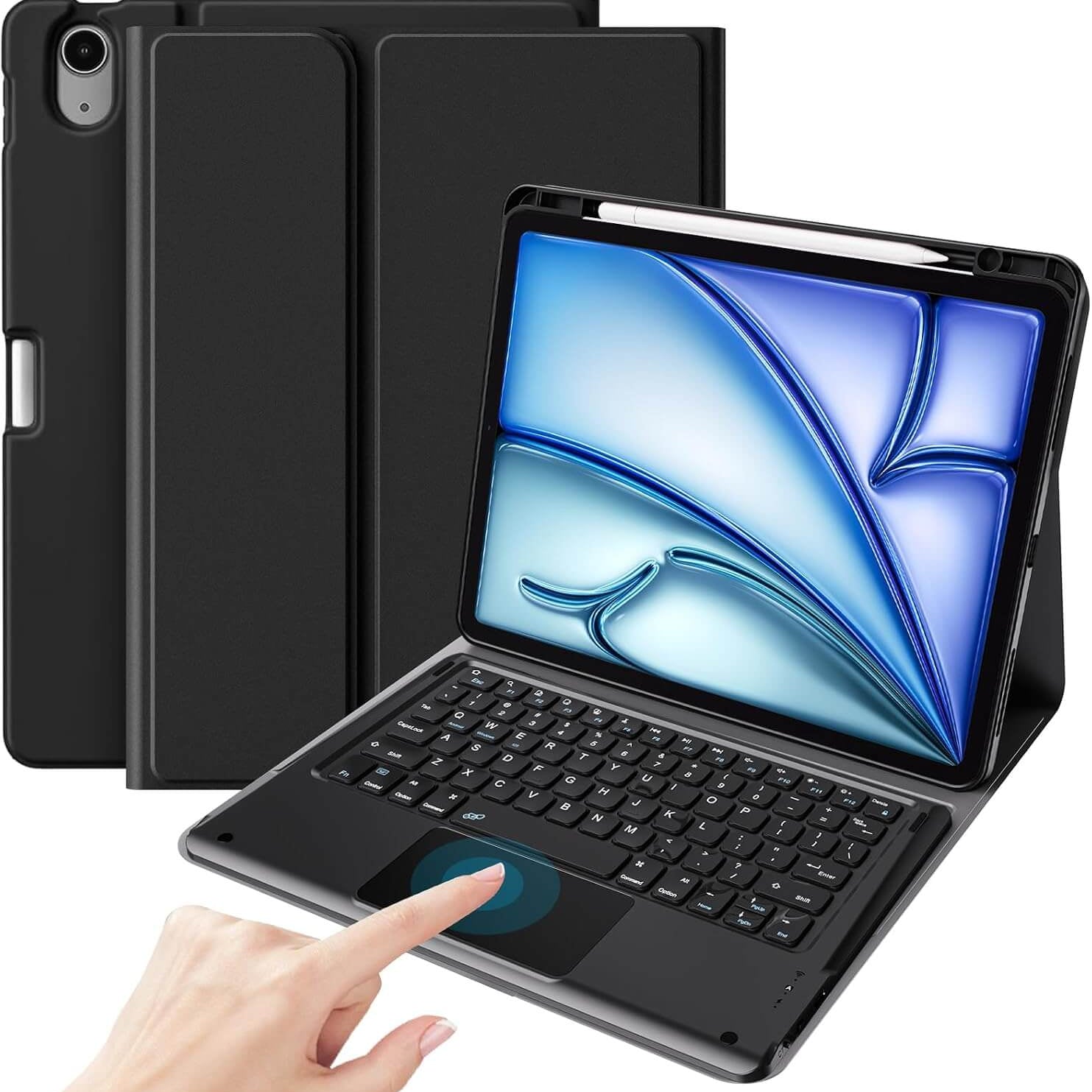 ProCase Keyboard Case with Touchpad for iPad Air 13 Inch M4/M3/M2, Black