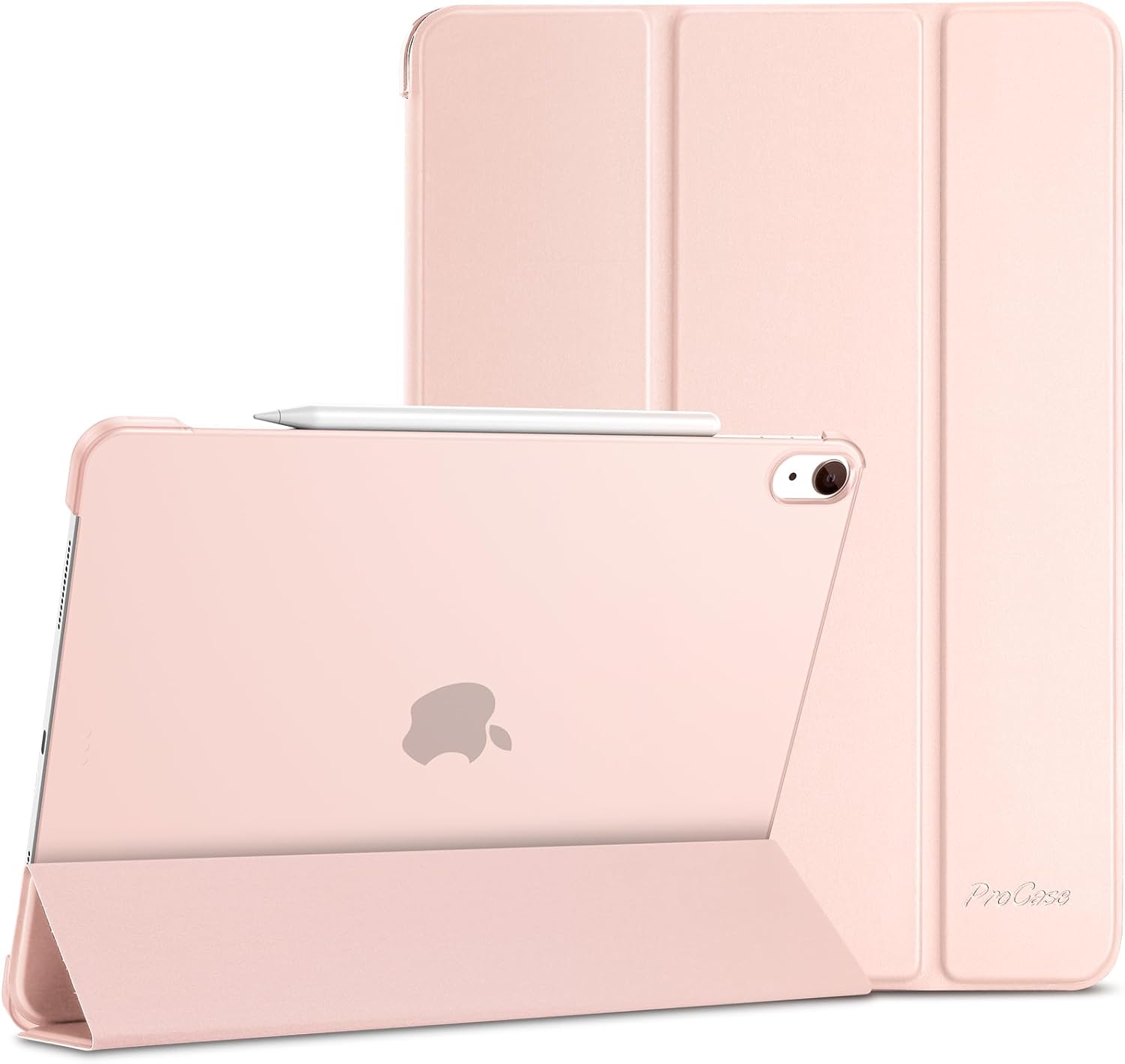 iPad Air 13 Inch Case M3 2025/M2 2024, Slim Smart Cover iPad 13 Air M3 M2 Case with Translucent Hard Shell Back, Supports Touch ID, Auto Wake/Sleep, pink