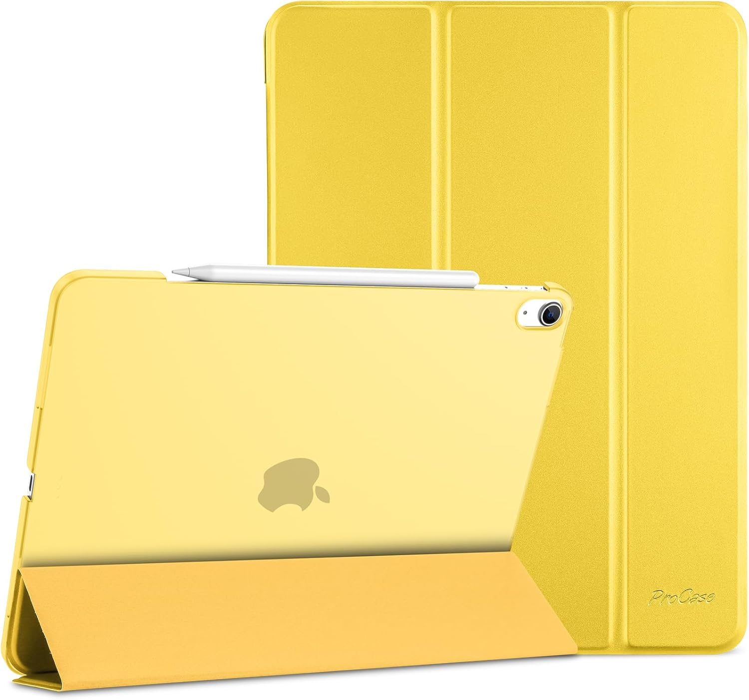 iPad Air 13 Inch Case M3 2025/M2 2024, Slim Smart Cover iPad 13 Air M3 M2 Case with Translucent Hard Shell Back, Supports Touch ID, Auto Wake/Sleep, yellow