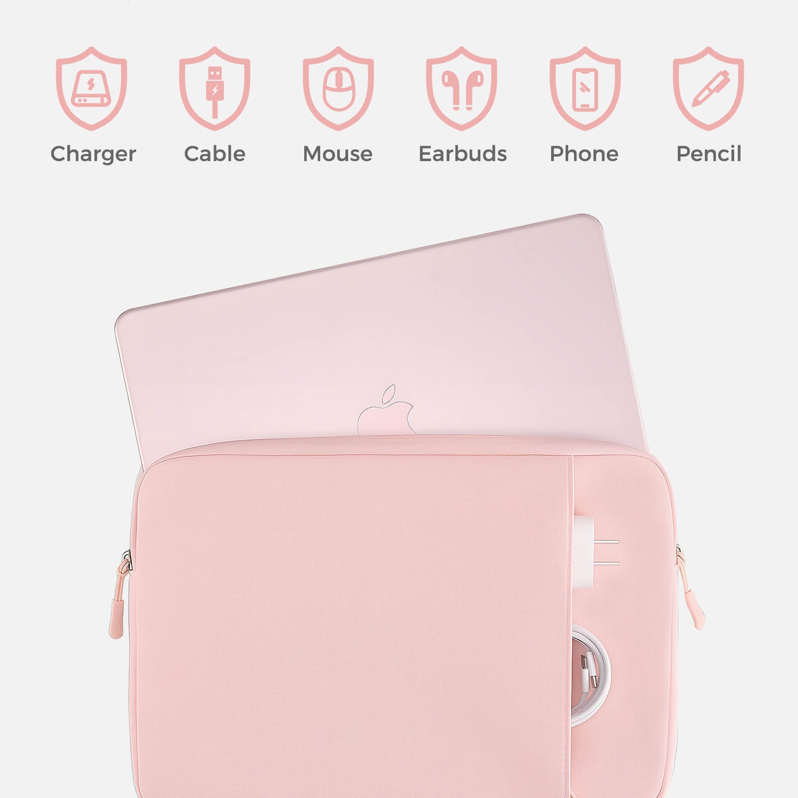 Laptop Sleeve for MacBook Neo 13 inch 2026 (Model A3404, A18 Pro), pink