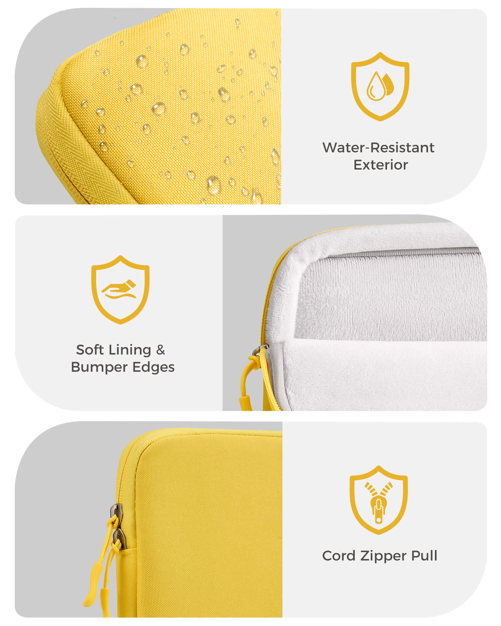 Laptop Sleeve for MacBook Neo 13 inch 2026 (Model A3404, A18 Pro), yellow