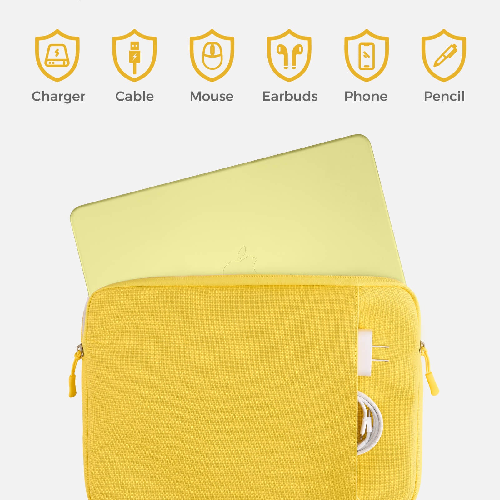 Laptop Sleeve for MacBook Neo 13 inch 2026 (Model A3404, A18 Pro), yellow