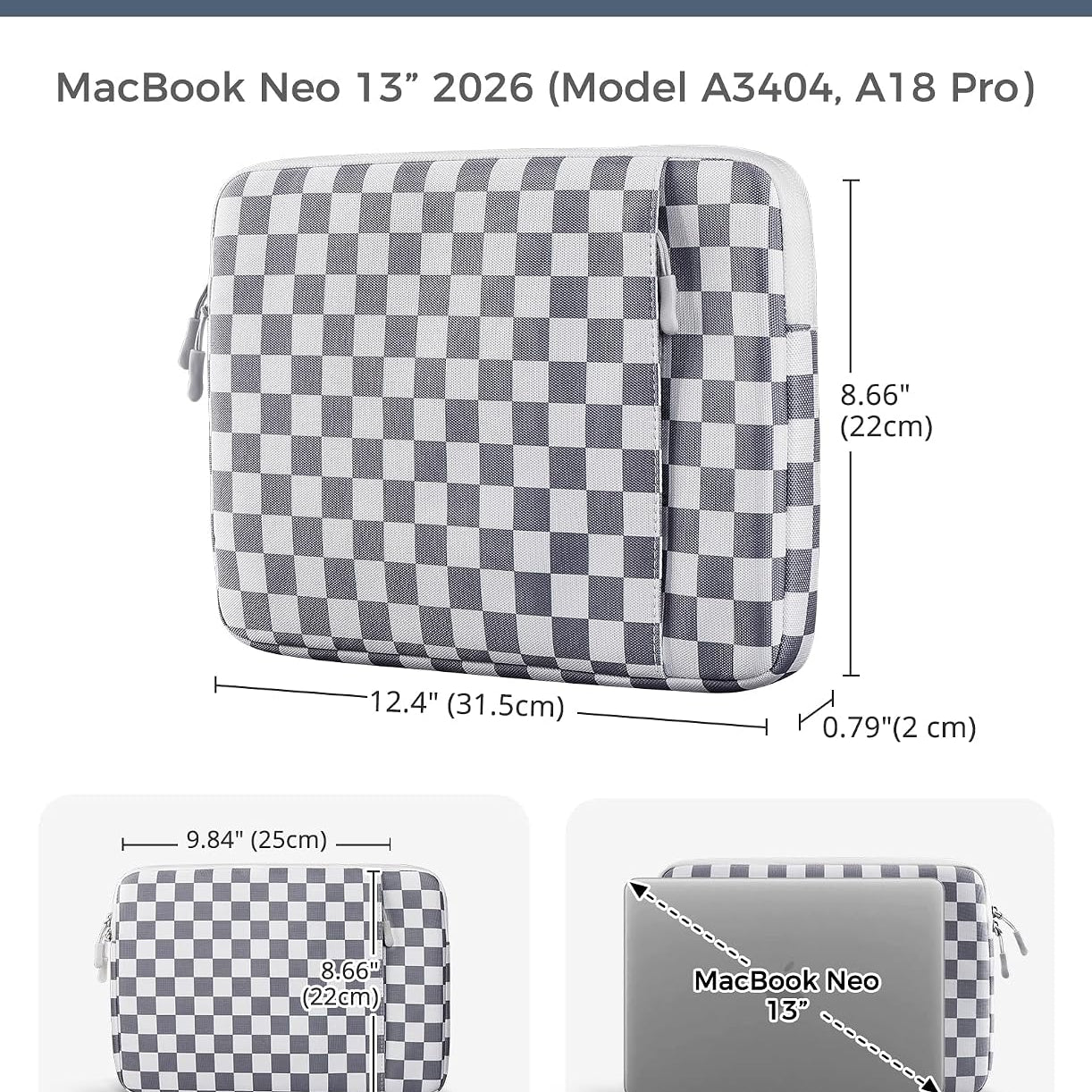 MacBook Neo 13 Inch Sleeve for 2026 (A3404, A18 Pro)