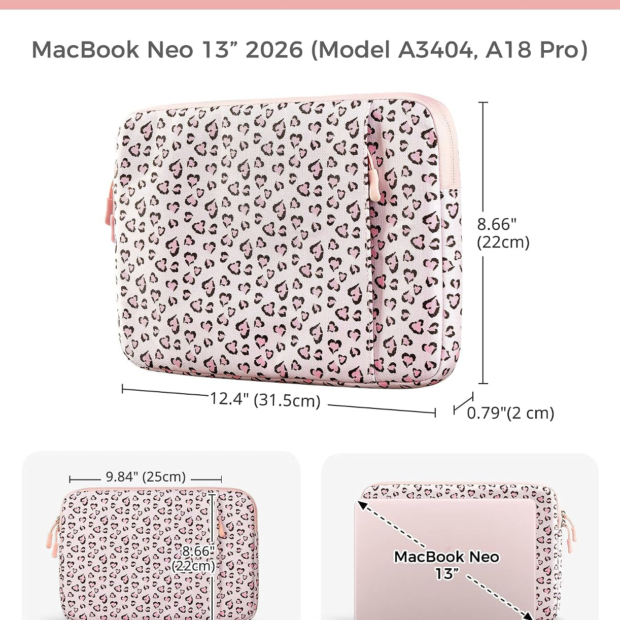 MacBook Neo 13 Inch Sleeve for 2026 (A3404, A18 Pro)