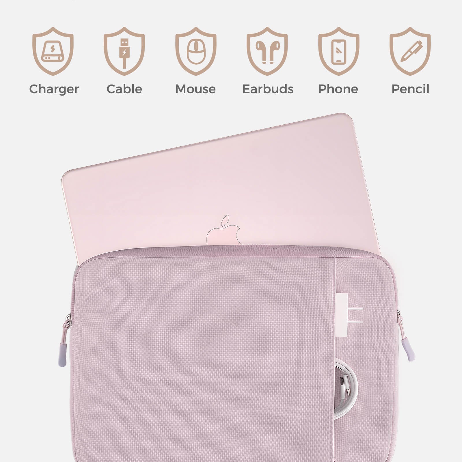 Laptop Sleeve for MacBook Neo 13 inch 2026 (Model A3404, A18 Pro), pink
