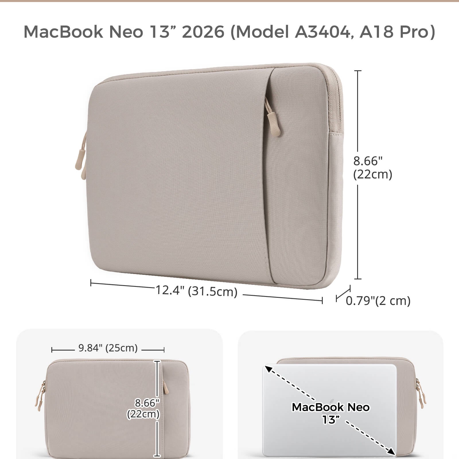 Laptop Sleeve for MacBook Neo 13 inch 2026