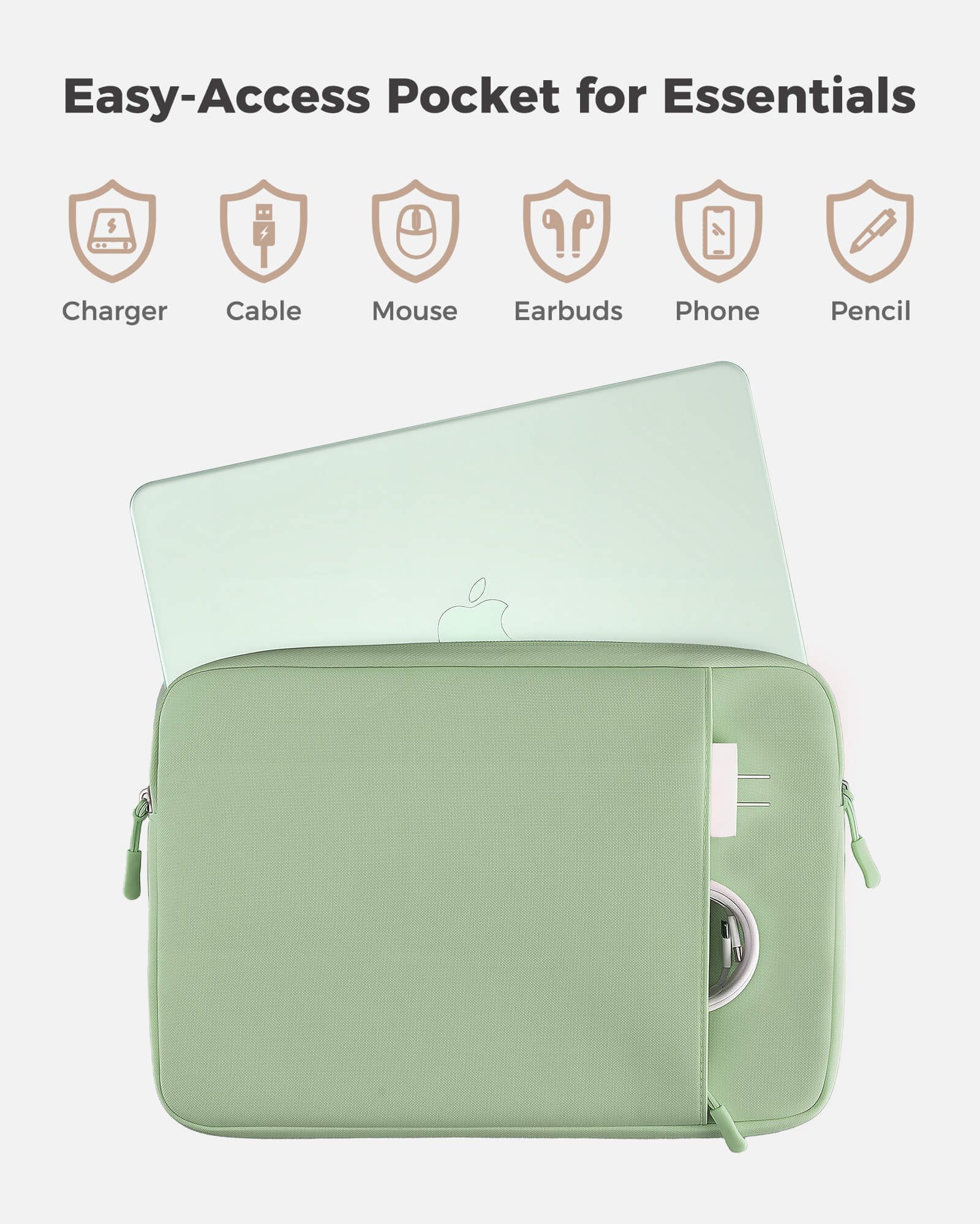 Laptop Sleeve for MacBook Neo 13 inch 2026 (Model A3404, A18 Pro), green