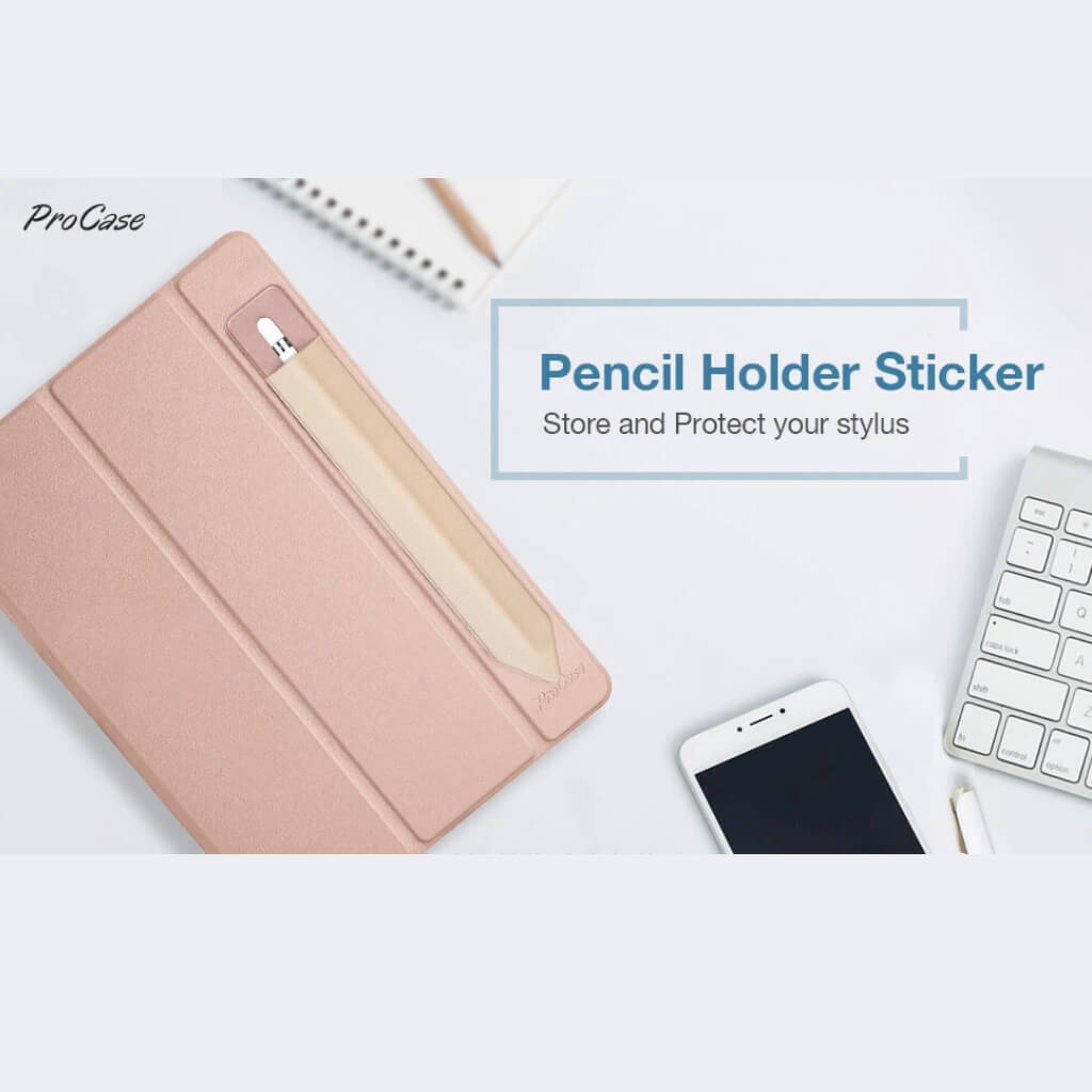  Pencil Holder Sticker for Apple Pencil 1st and 2nd Gen, Elastic Stylus Pocket Pouch Adhesive Stylus Pen Sleeve Attached to Case for Apple Pencil and Other Stylus Pens