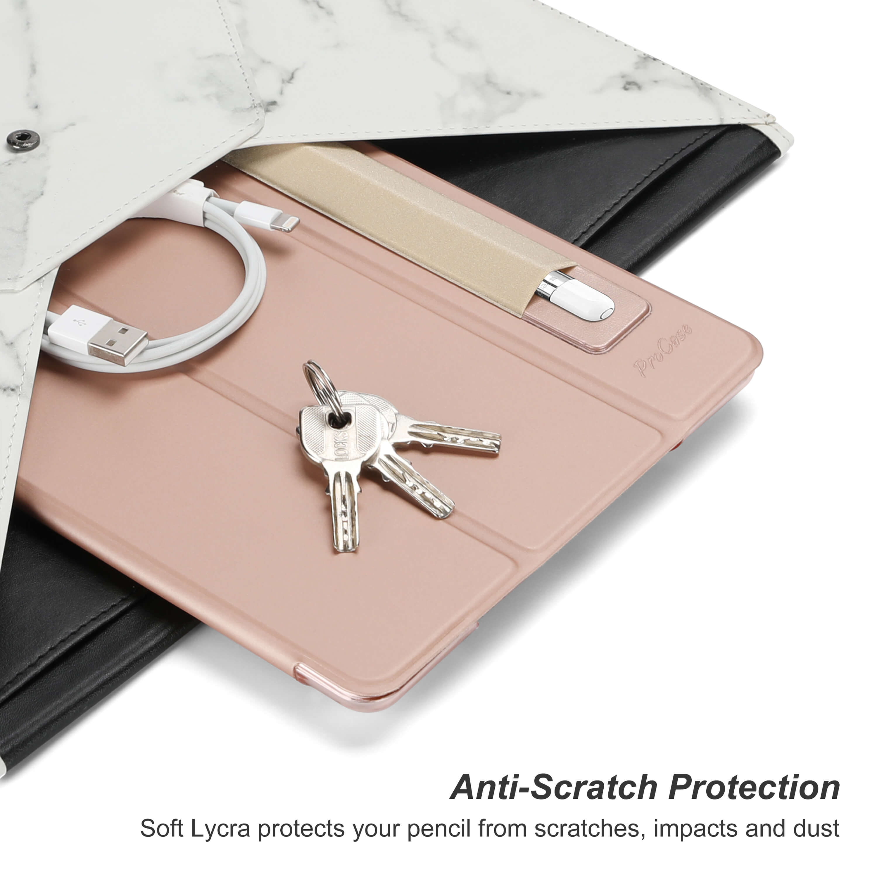  Pencil Holder Sticker for Apple Pencil 1st and 2nd Gen, Elastic Stylus Pocket Pouch Adhesive Stylus Pen Sleeve Attached to Case for Apple Pencil and Other Stylus Pens