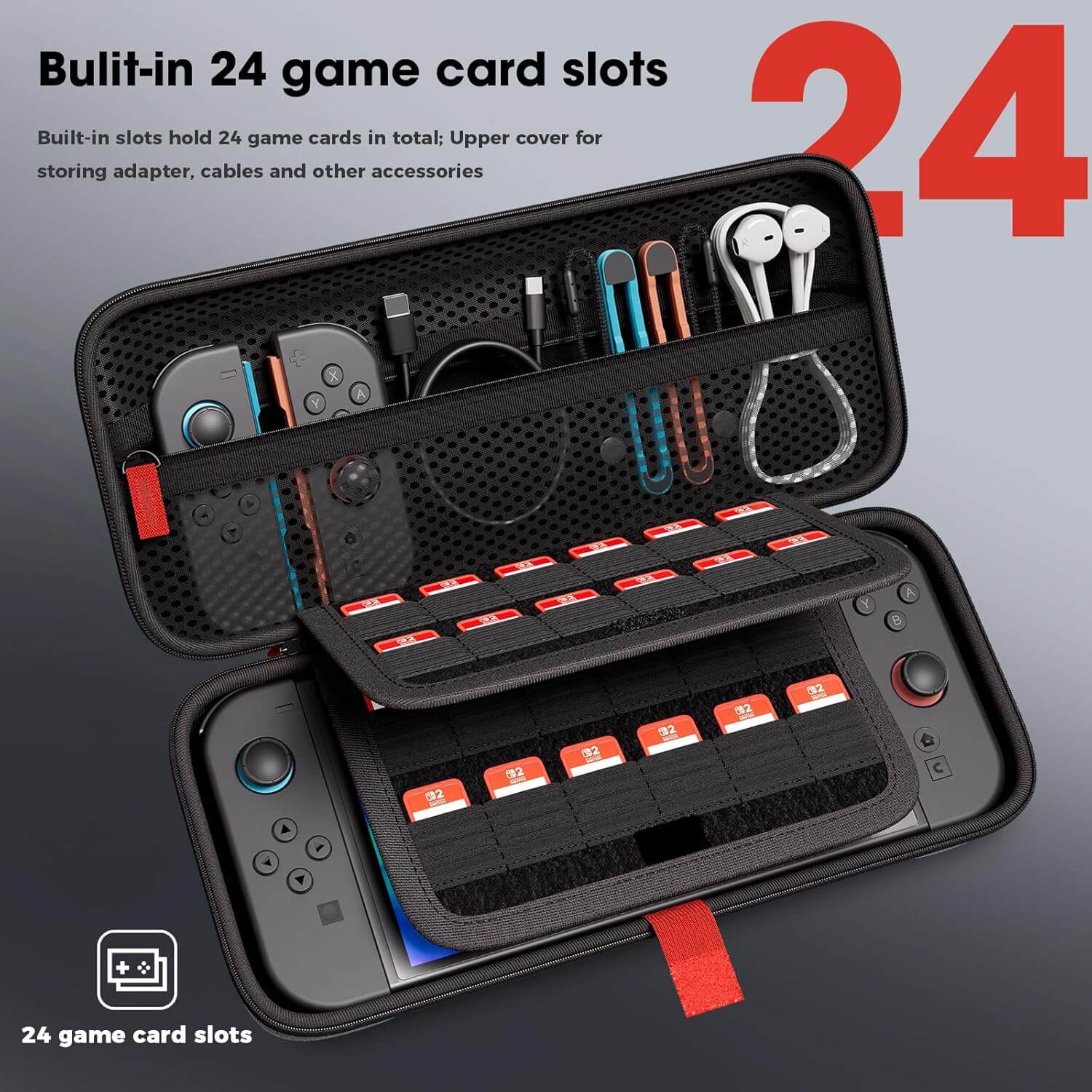 ProCase Carrying Case for Nintendo Switch 2 2025 Black