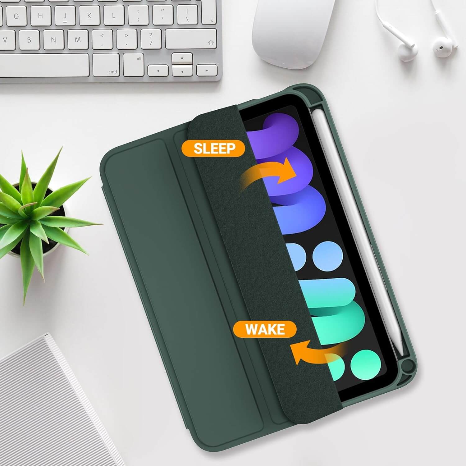 ProCase Smart Case for iPad Mini 6th/7th Gen Green