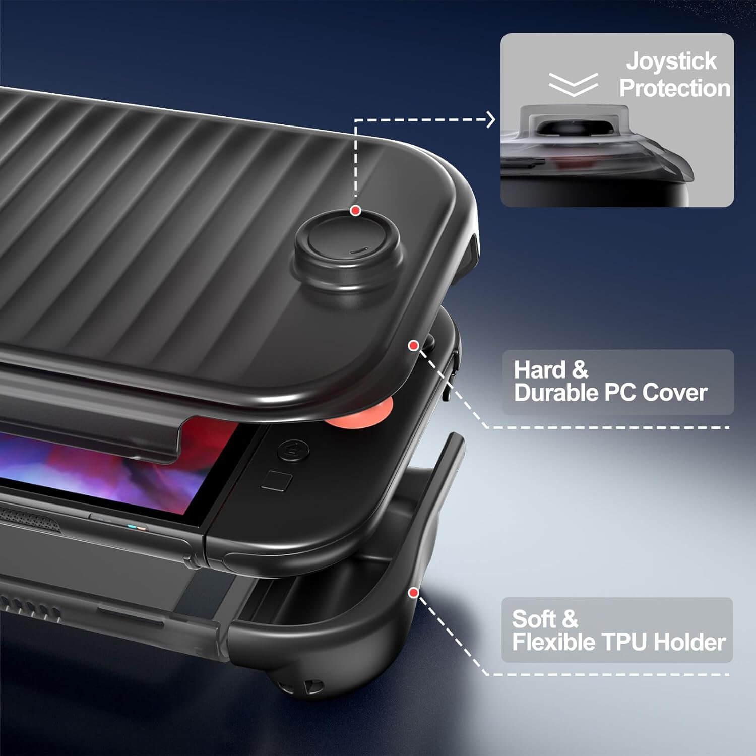 ProCase Shockproof Dockable Switch 2 Grip Case