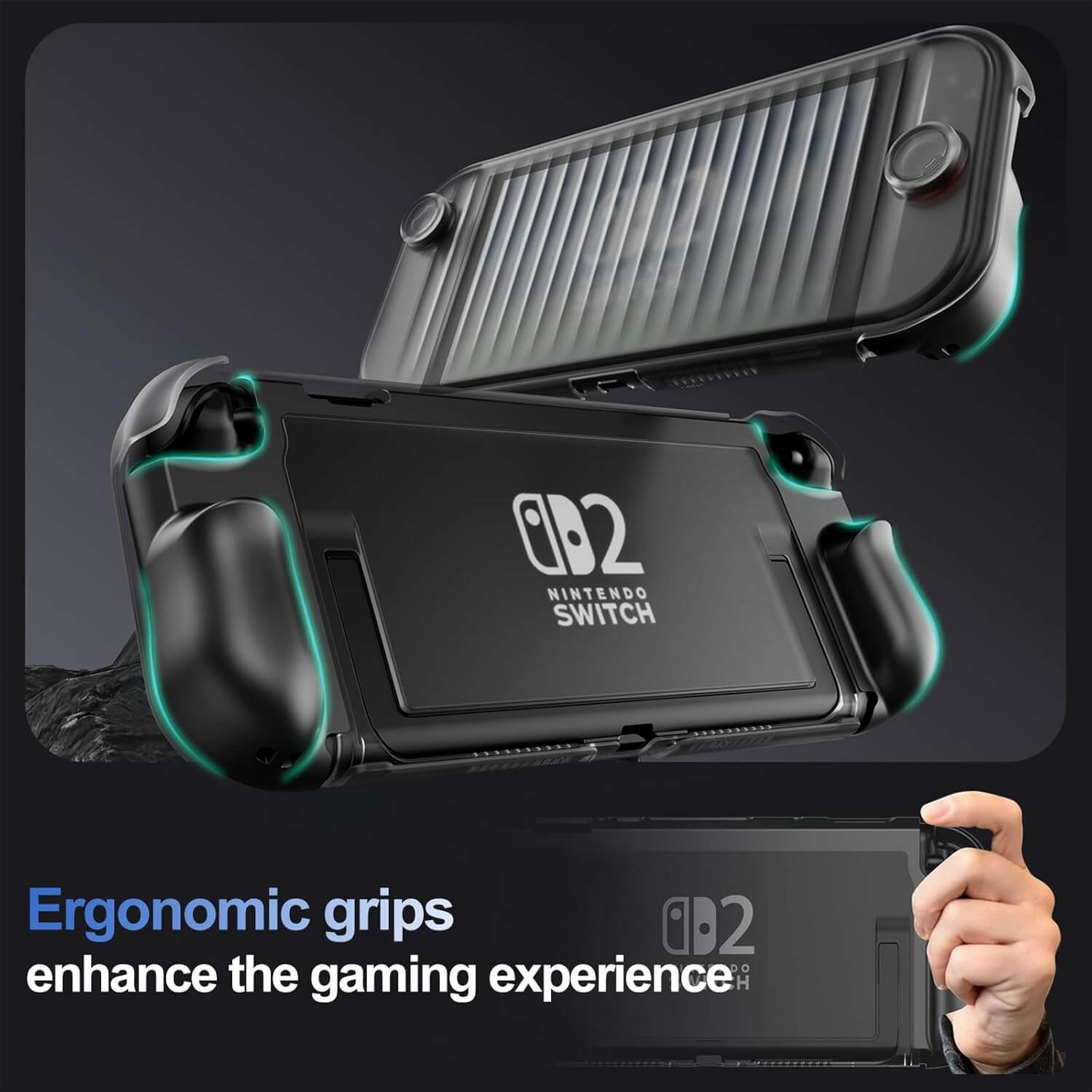 ProCase Shockproof Dockable Switch 2 Grip Case