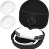 Hard Case for AirPods Max, Travel Carrying Headphone Case with Silicone Earpad Cover & Mesh Pocket, AirPods Max Protective Portable Storage Bag