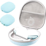 Hard Case for AirPods Max, Travel Carrying Headphone Case with Silicone Earpad Cover & Mesh Pocket, AirPods Max Protective Portable Storage Bag, Blue