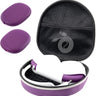 Hard Case for AirPods Max, Travel Carrying Headphone Case with Silicone Earpad Cover & Mesh Pocket, AirPods Max Protective Portable Storage Bag, Purple