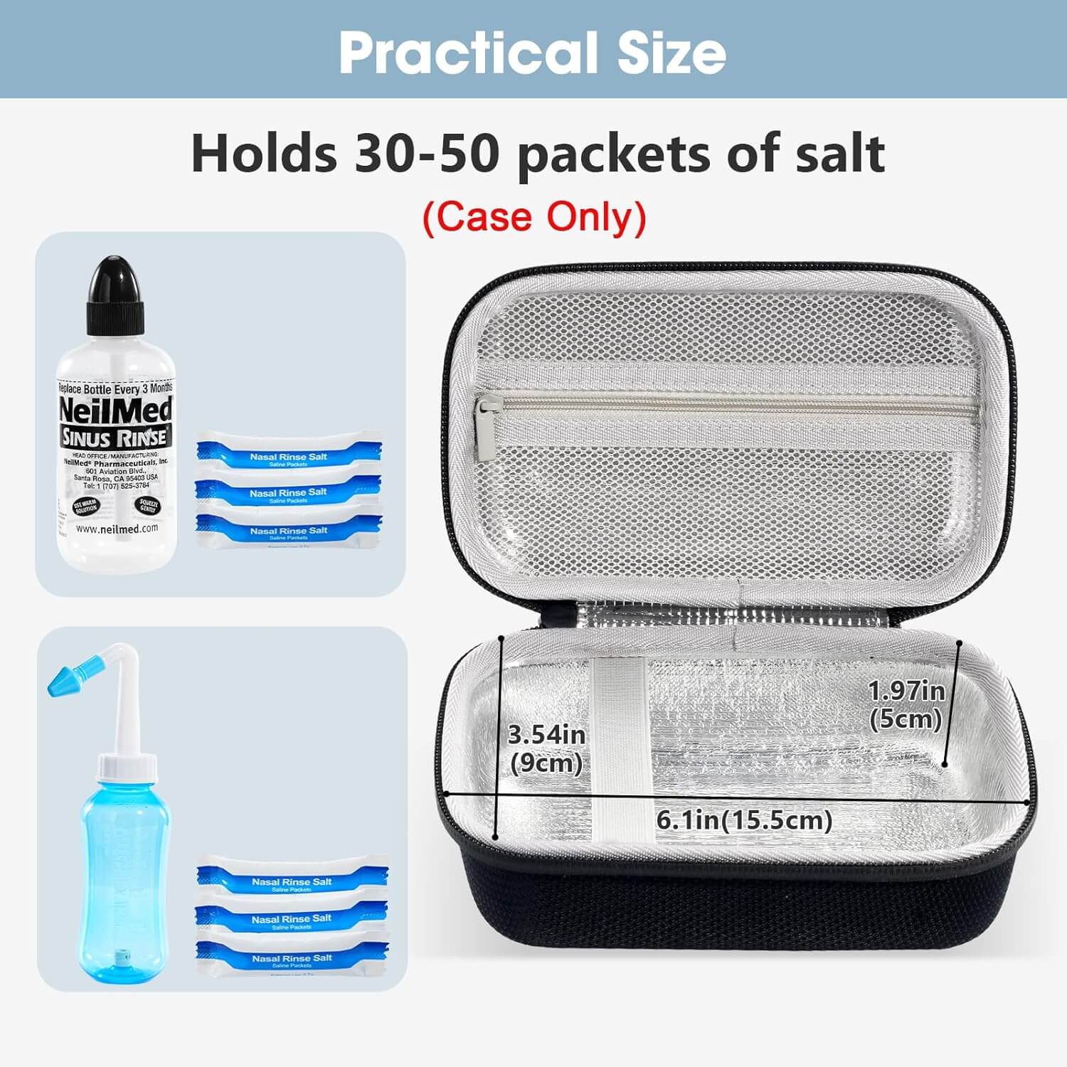 ProCase Travel Case for NeilMed Sinus Rinse Packets