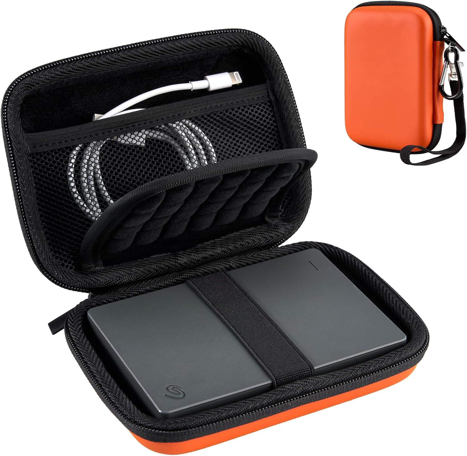 Hard Drive Case for Canvio Basics Western Digital, Samsung T9, orange