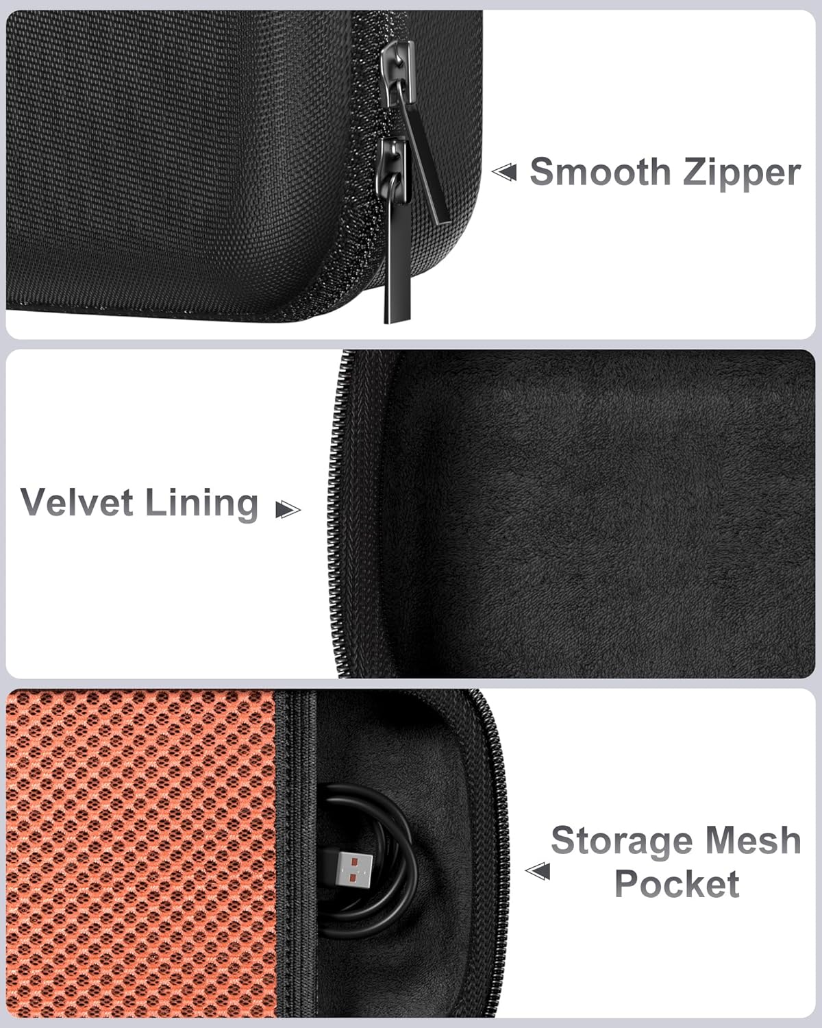 Hard Shell Travel Case for JBL Go 4 2025/ Go 3/ Go 3 Eco Ultra Speaker, Waterproof Portable Carrying Box for JBL Mini Speaker and Accessories, Storage Bag with Mesh Pocket Wrist Strap