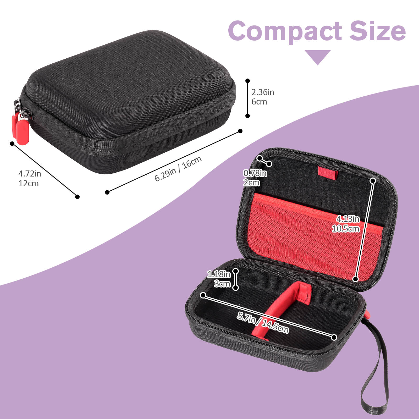 Hard Playing Card Game Carrying Case, Travel Storage Box Holds 300+ Trading Cards, Bag Holder for Classic Board Game UNO, Five Crowns，SKYJO, PlayMonster