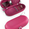 Hard Double Sunglasses Glasses Case for Men Women, Travel Zipper Organizer for Couple Gifts, pink