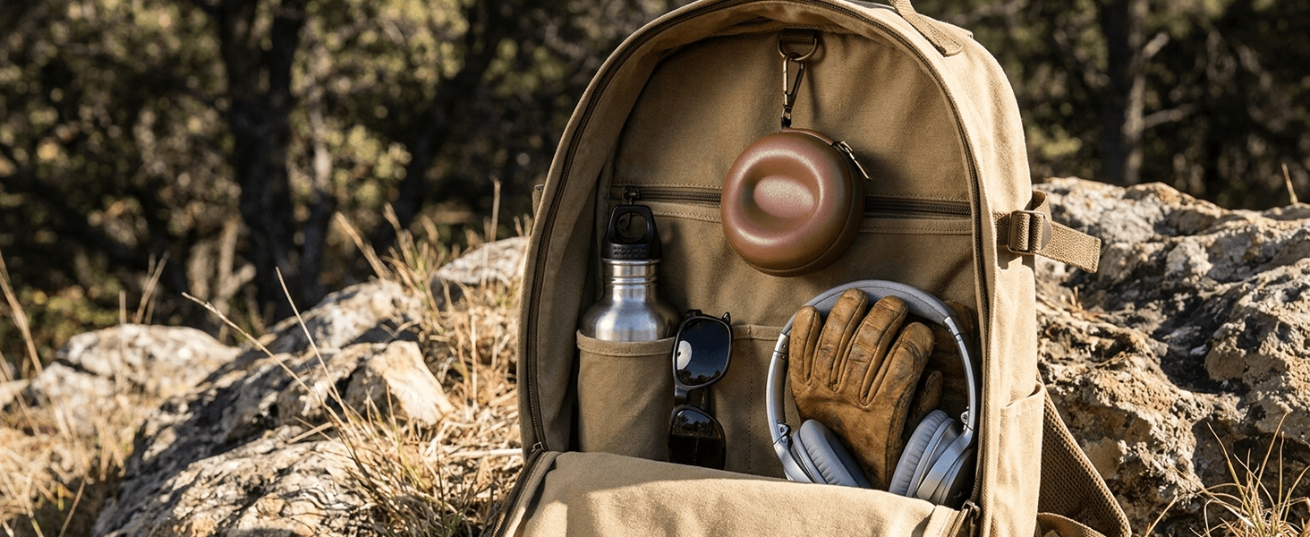 Single Watch Travel Case with Carabiner Clip