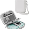 Small Digital Camera Case for KODAK PIXPRO FZ55/FZ53/FZ45/FZ43, Hard Shell Camera Case, Cute Compact Travel Carrying Protective Camera Storage Case for Kids, white