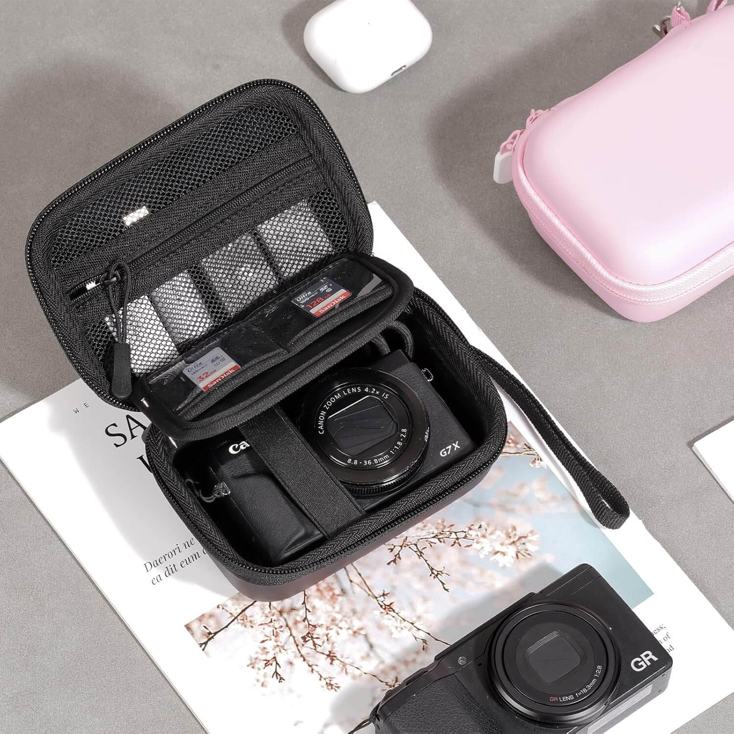 Hard Shell Digital Camera Case for Canon G7X Mark III Mark II, Sony Cybershot, PowerShot SX740, Ricoh GR III, Kodak Pixpro